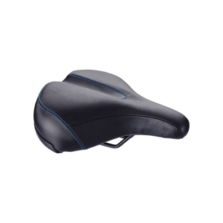 BBB Cycling BSD-107 Memfoam Confort Plus Upright Leather Saddle - Black