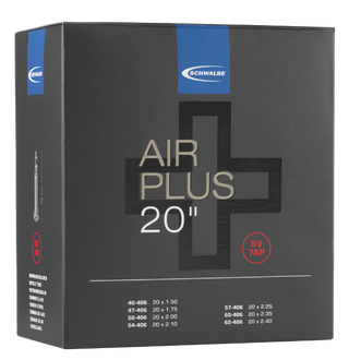 Schwalbe Air Plus Tube AV7 Schrader 20" x 2.00 - 2.80 (50 to 70 - 406)