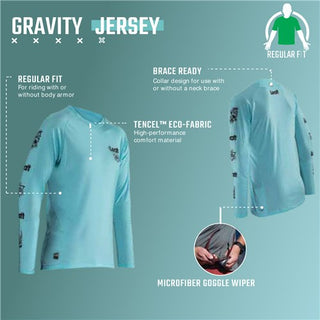 Leatt Jersey MTB Gravity 2.0 Palm - Black
