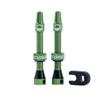 CushCore Tubeless Valves (pair) Green - 55mm