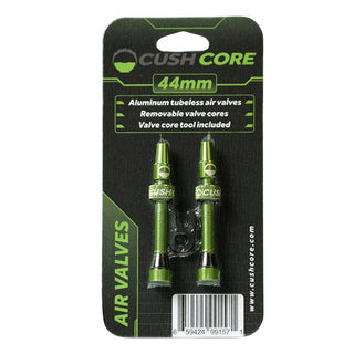 CushCore Tubeless Valves (pair) Green - 55mm