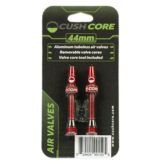 CushCore Tubeless Valves (pair) Red - 44mm
