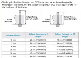 Shimano Ultegra BR-R8170 Caliper Fixing Bolt C2 Rear 25mm
