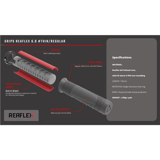 Leatt ReaFlex 6.0 Grips 31mm Regular - Lava