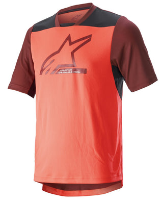 Alpinestars Drop 6 V2 Short Sleeve Jersey - Coral Fluo Black