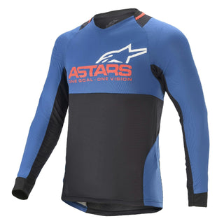 Alpinestars Drop 8.0 Long Sleeve Jersey - Mid Blue/Bright Red