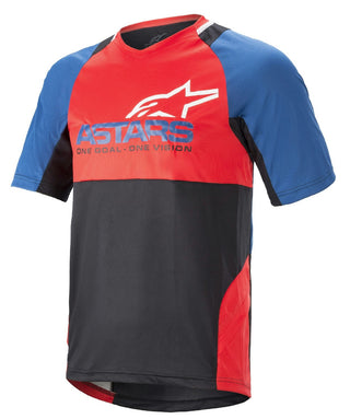 Alpinestars Drop 8.0 Short Sleeve Jersey - Mid Blue/Bright Red