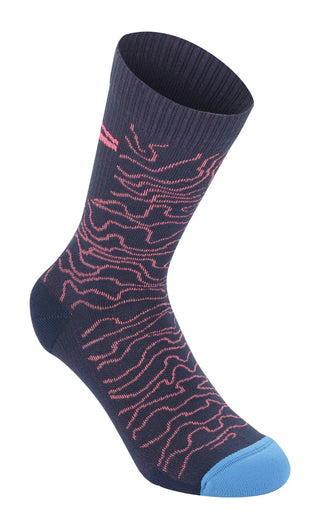 Alpinestars Drop Socks 15 - Dark Navy Coral