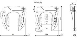 Abus Pro Tectic 4960 LH Non Key Retaining Frame Lock Black