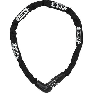 Abus Steel-O-Chain 5805C Combo - 75cm X 5mm Black - No Brkt