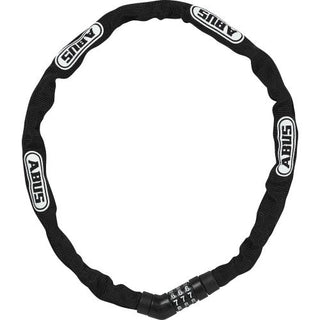 Abus Steel-O-Chain 4804 Combo - 75cm X 4mm Black - No Brkt