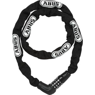 Abus Steel-O-Chain 5805C Combo - 110cm Black X 5mm - No Brkt