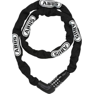 Abus Steel-O-Chain 5805C Combo - 110cm Black X 5mm - No Brkt