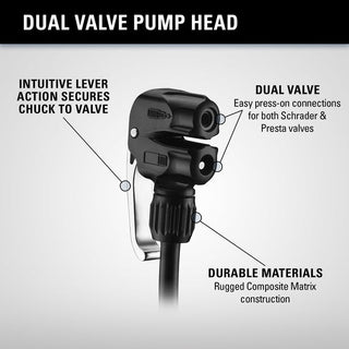 Lezyne Floor Pump Dual Valve Head