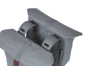 Basil City Double Bag 28-32L - Grey Melee