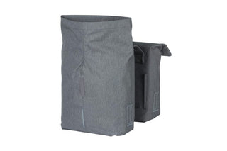 Basil City Double Bag 28-32L - Grey Melee