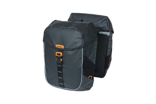 Basil Miles Tarpaulin Double Bag Mik 34L - Black/Orange