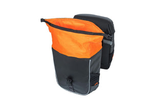 Basil Miles Tarpaulin Double Bag Mik 34L - Black/Orange