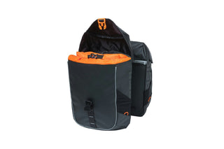 Basil Miles Tarpaulin Double Bag Mik 34L - Black/Orange