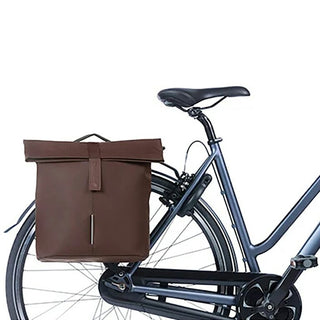 Basil City Bicycle Double Pannier Bag 28-32L - Roasted Brown