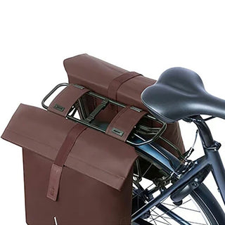 Basil City Bicycle Double Pannier Bag 28-32L - Roasted Brown