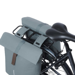 Basil City Double Pannier Bag 28-32L - Graphite Blue