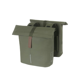 Basil City Double Pannier Bag 28-32L - Moss Green