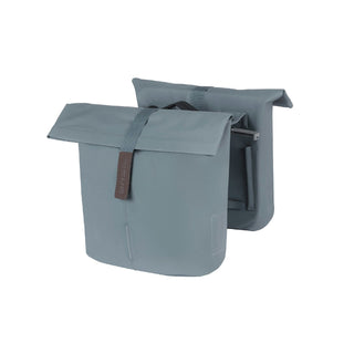 Basil City Double Pannier Bag Mik 28-32L - Graphite Blue