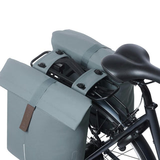 Basil City Double Pannier Bag Mik 28-32L - Graphite Blue