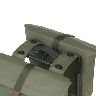 Basil City Double Double Pannier Bag Mik 32L - Moss Green
