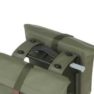 Basil City Double Double Pannier Bag Mik 32L - Moss Green