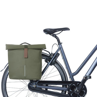 Basil City Double Double Pannier Bag Mik 32L - Moss Green