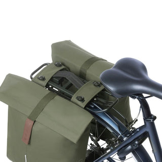 Basil City Double Double Pannier Bag Mik 32L - Moss Green