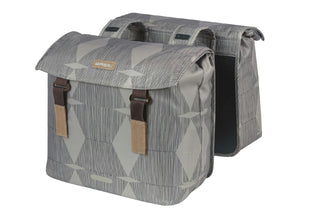 Basil Elegance Double Pannier Bag 40-49L - Chateau Taupe