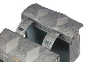 Basil Elegance Double Pannier Bag 40-49L - Chateau Taupe