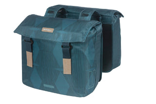 Basil Elegance Double Pannier Bag 40-49L - Estate Blue
