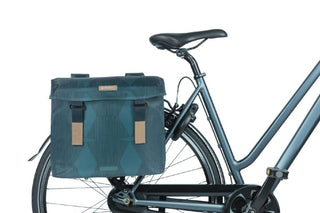 Basil Elegance Double Pannier Bag 40-49L - Estate Blue