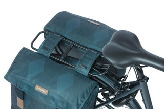 Basil Elegance Double Pannier Bag 40-49L - Estate Blue