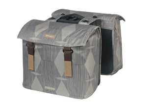 Basil Elegance Double Pannier Bag Mik 40-49L - Chateau Taupe
