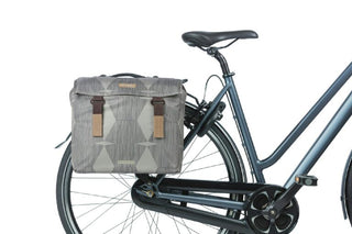 Basil Elegance Double Pannier Bag Mik 40-49L - Chateau Taupe