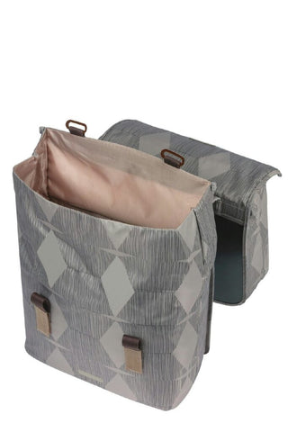 Basil Elegance Double Pannier Bag Mik 40-49L - Chateau Taupe