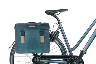 Basil Elegance Double Pannier Bag Mik 40-49L - Estate Blue
