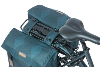 Basil Elegance Double Pannier Bag Mik 40-49L - Estate Blue