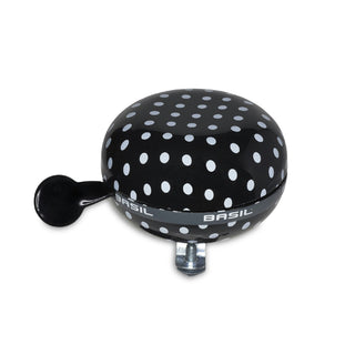 Basil Polkadot Big Bell 80MM - Black/White Dots