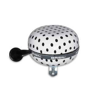 Basil Polkadot Big Bell 80MM - White/Black Dots