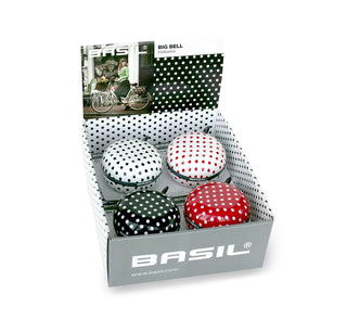 Basil Polkadot Big Bicycle Bell Display Box 80MM 4Pcs