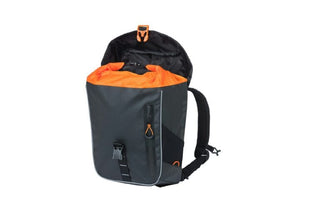 Basil Miles Tarpaulin Backpack 17L - Black/Orange