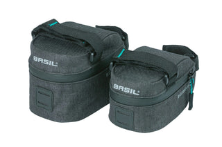 Basil Discovery 365D Saddle Bag Small 0.5L - Black Melee