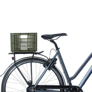 Basil Bicycle Crate Small 17.5L - Moss Green