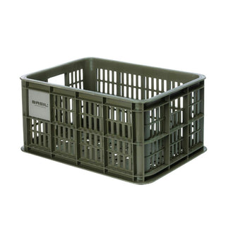 Basil Bicycle Crate Small 17.5L - Moss Green